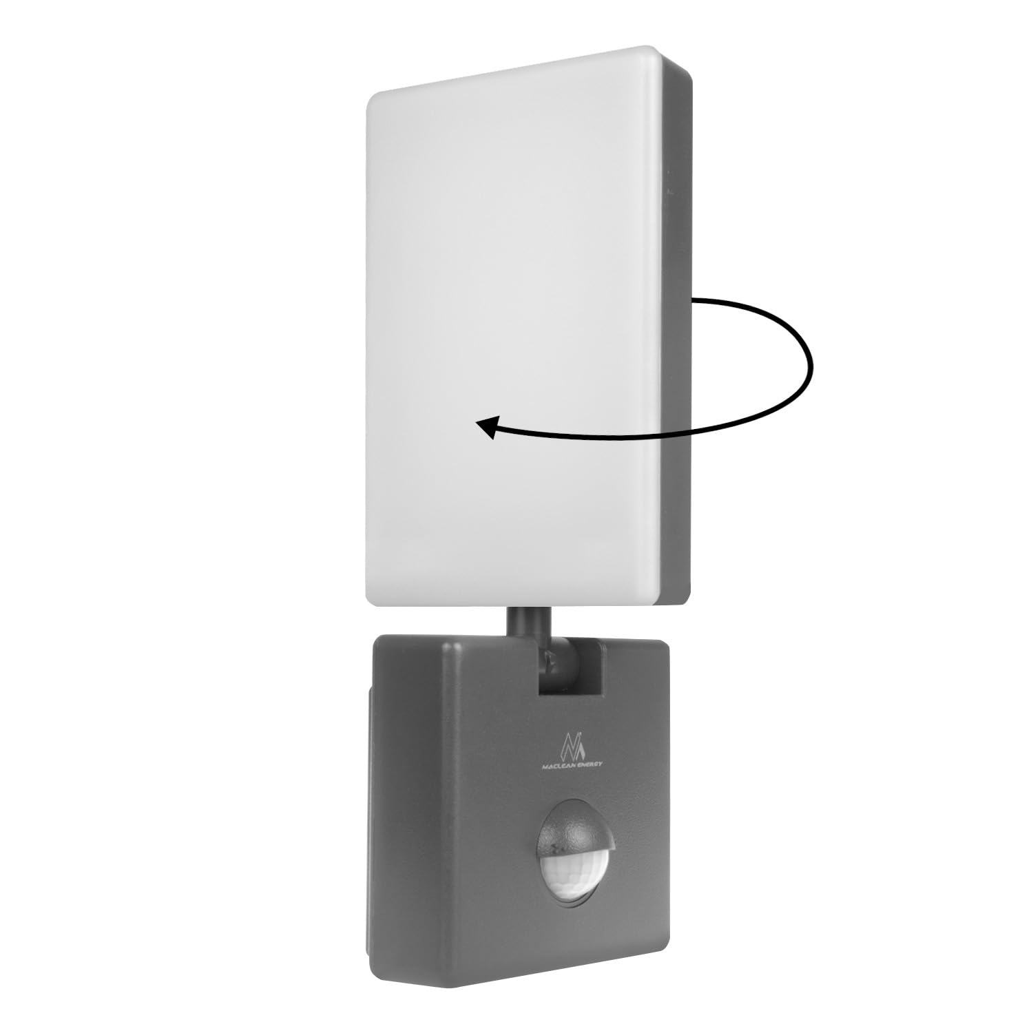 Maclean MCE516 LED Wandleuchte grau 10W mit Bewegungsmelder