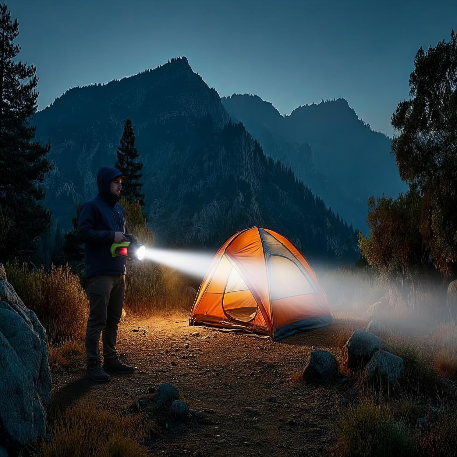 Maclean Energy MCE345 LED Taschenlampe Powerbank 300 m