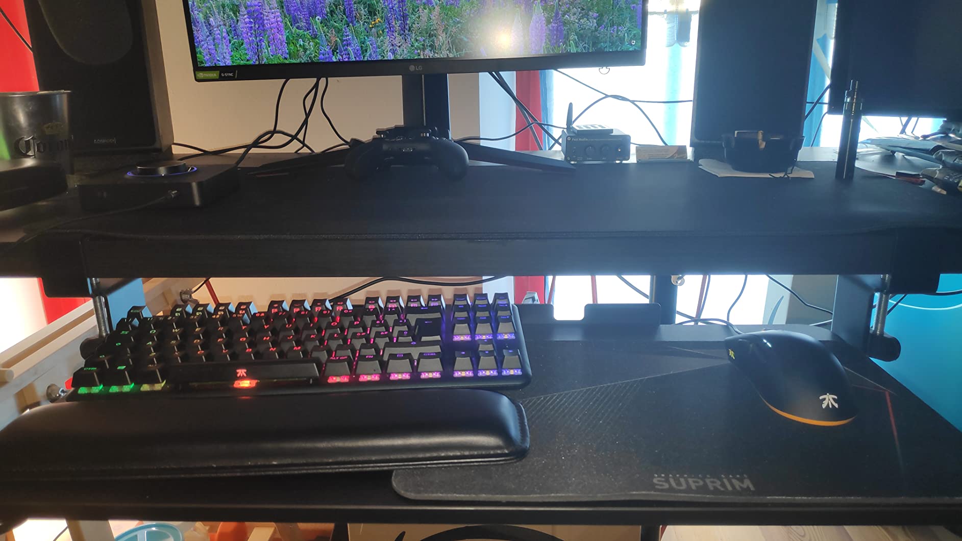 Maclean Tastaturhalterung Tastaturauszug Klemmmontage