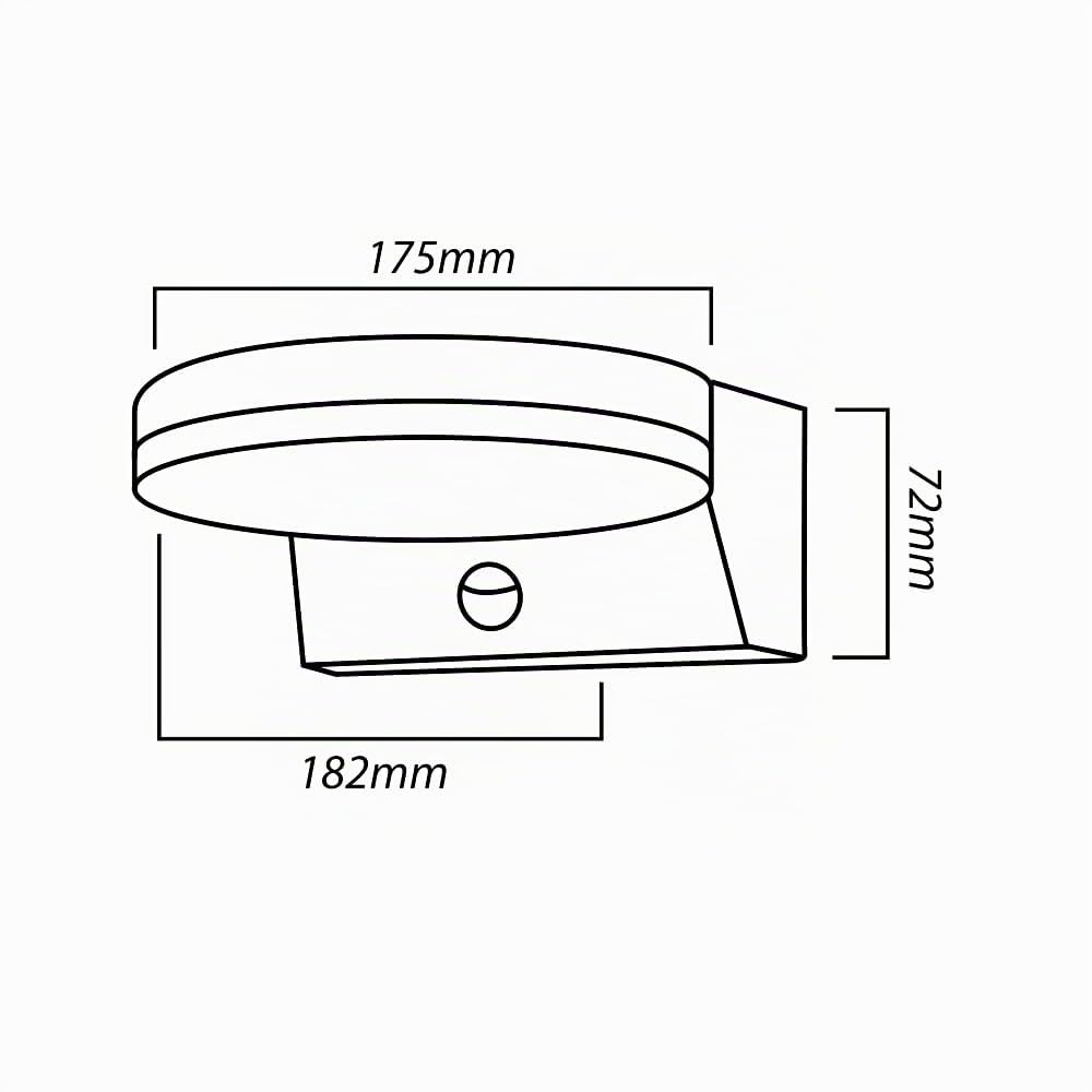 Maclean Energy MCE344 LED Wandleuchte weiß 15W IP65 mit Sensor