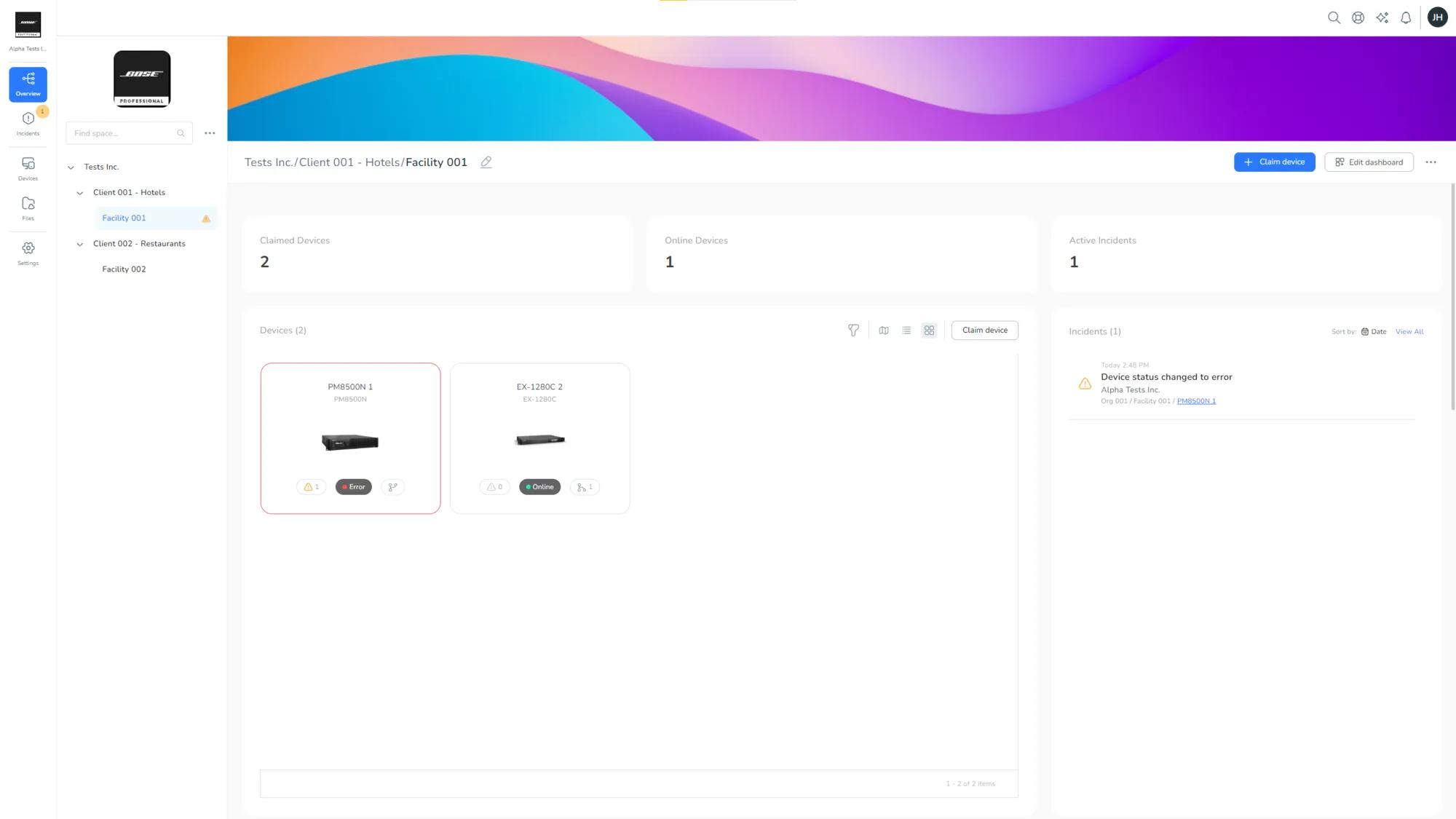 Bose Professional ControlSpace Cloud Software Steuerung