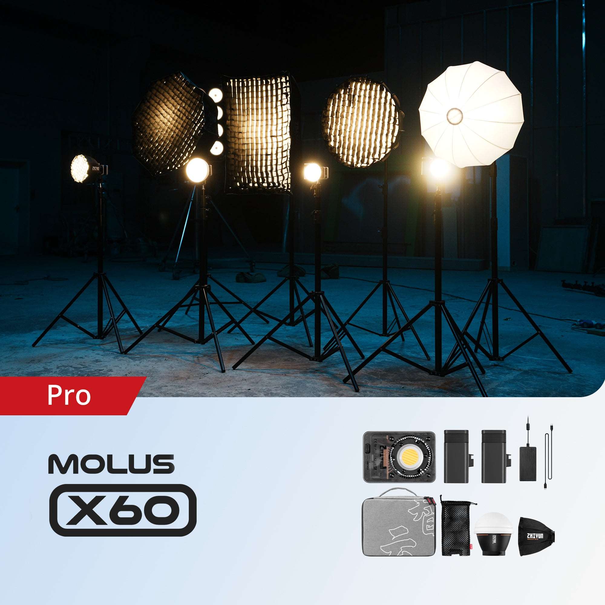 Zhiyun MOLUS X60 COB Videolicht 60W Bi-Color Standard