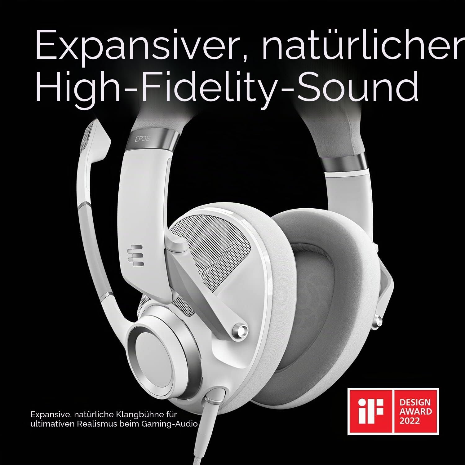 EPOS Gaming H6Pro Open Headset weiß abnehmbares Mikro