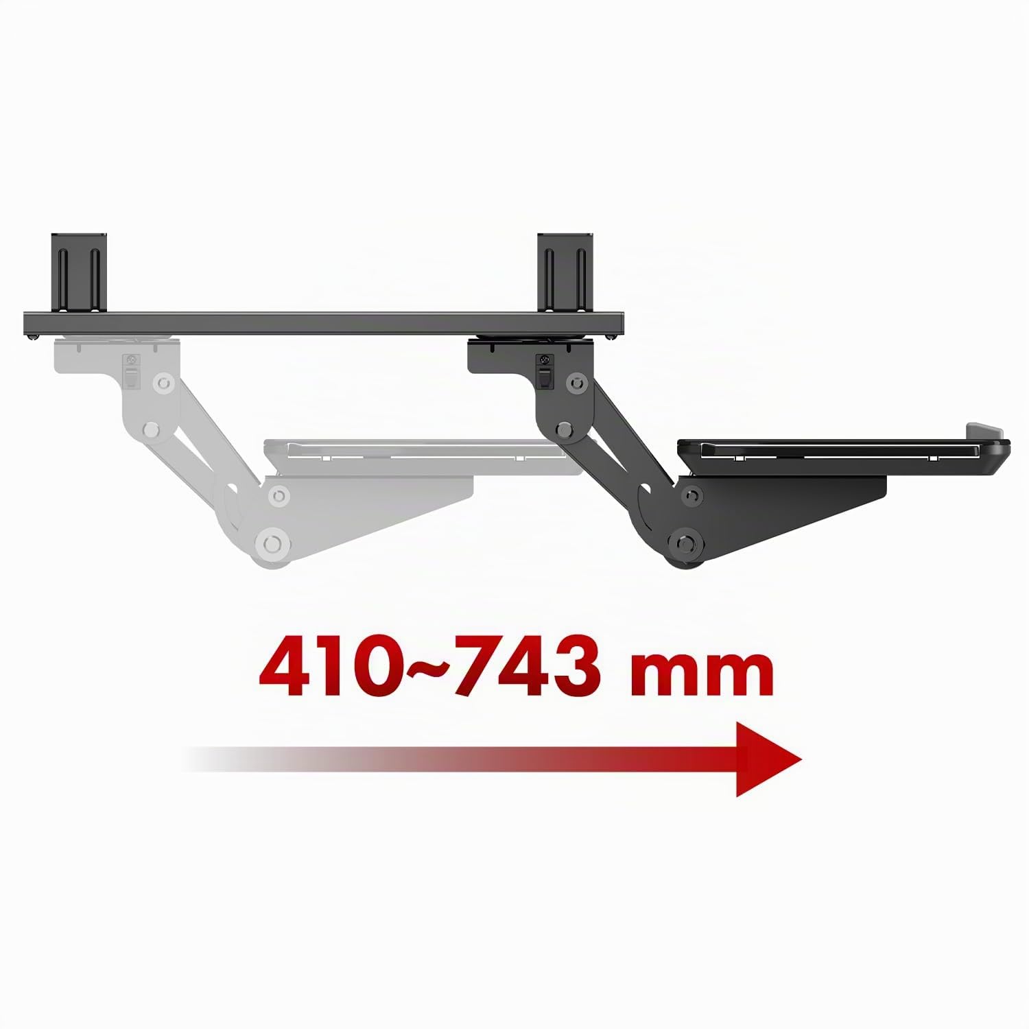 Maclean Brackets MC-156 Tastaturablage Schwarz 5 kg