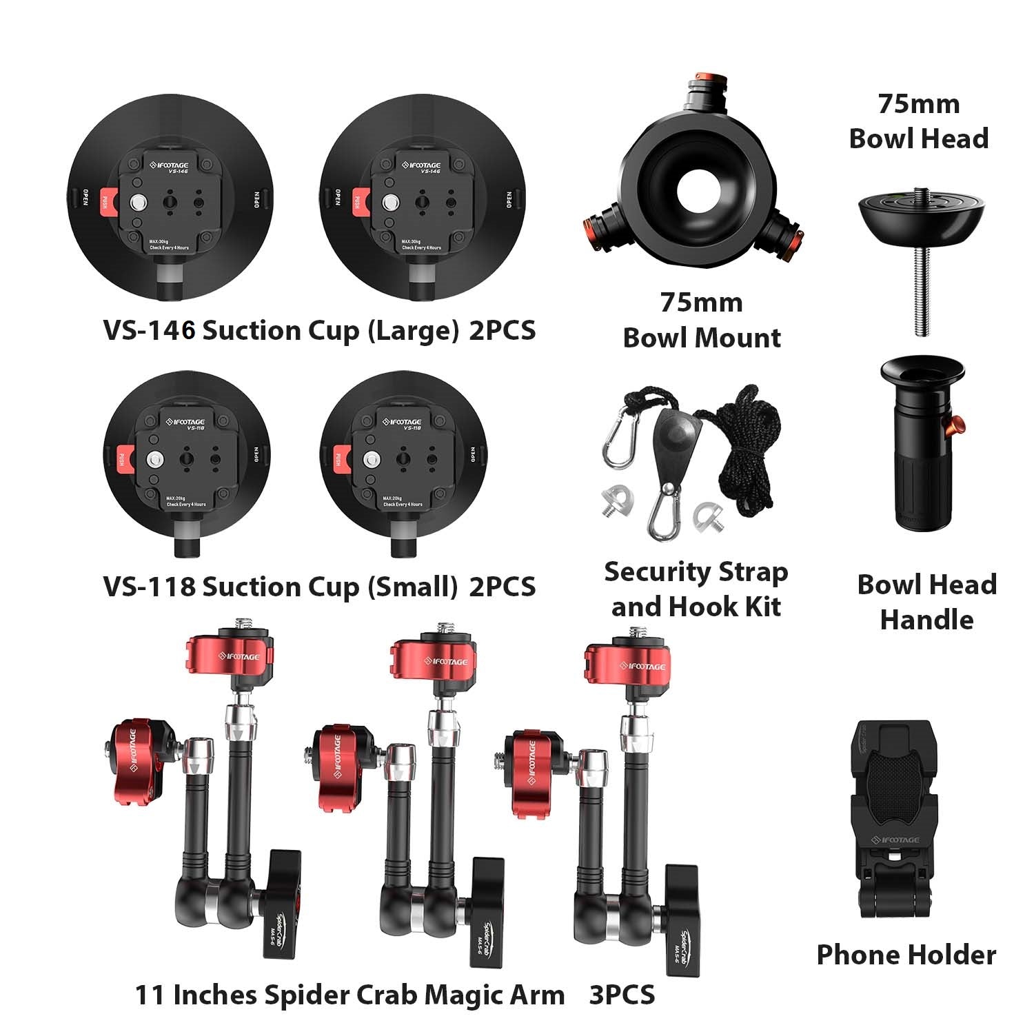 iFootage Spider Crabs Vehicle Mount Autohalterung