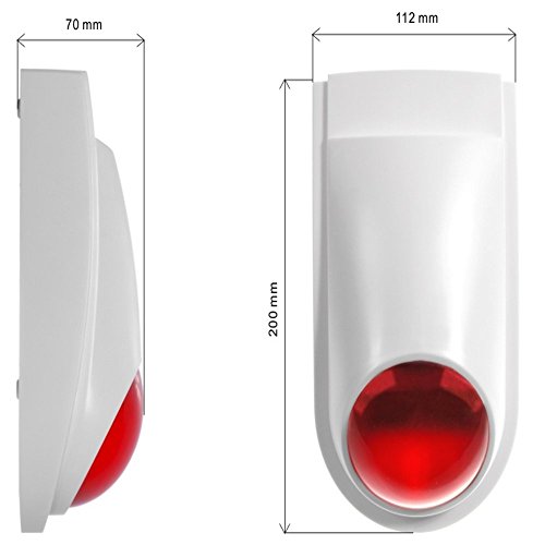 Maclean AL2030 Alarm Sirenen Attrappe mit LED-Blinklicht
