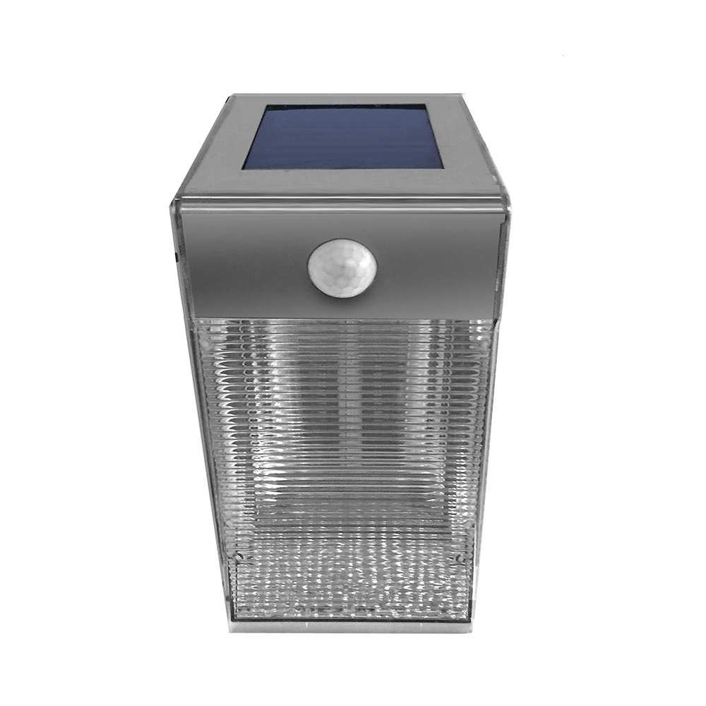 Maclean Energy MCE167 Solarlampe Edelstahl Bewegungsmelder