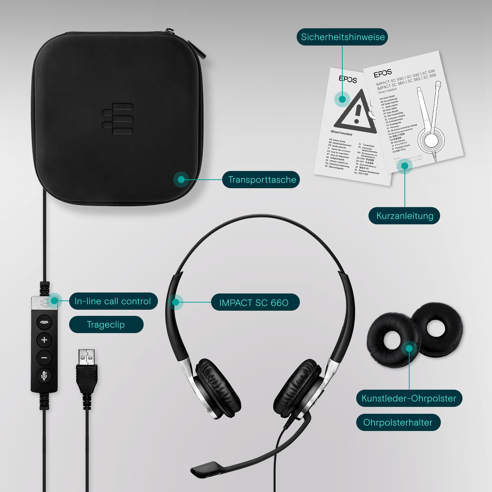EPOS IMPACT SC 660 USB ML Headset Kabel Teams UC