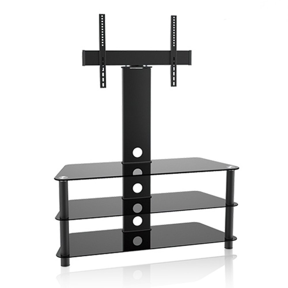 Maclean MC-641 TV Ständer 55 Zoll Glas 40kg schwarz