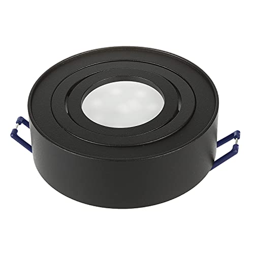 Maclean Energy MCE462B Einbaurahmen GU10 rund schwarz schwenkbar