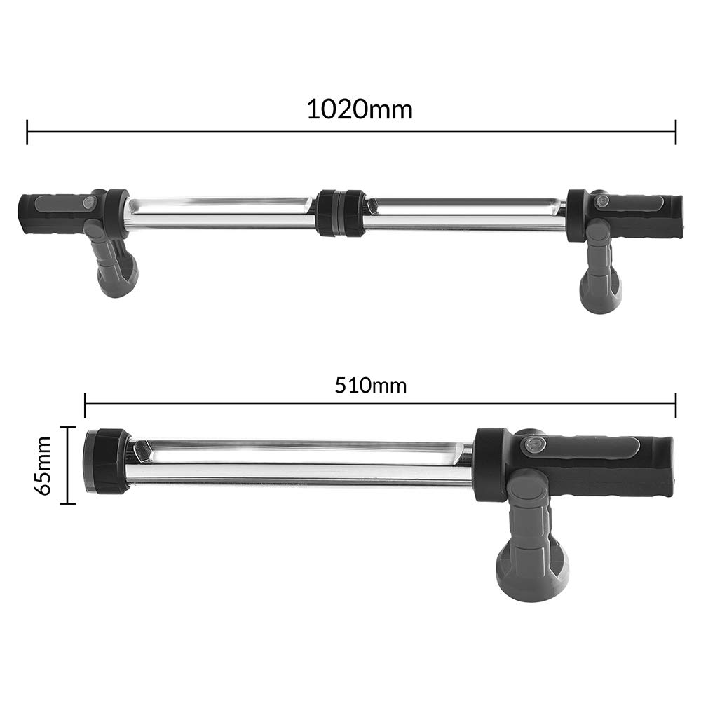 Maclean Energy COB LED Werkstattlampe XXL Magnet 1200lm 2er