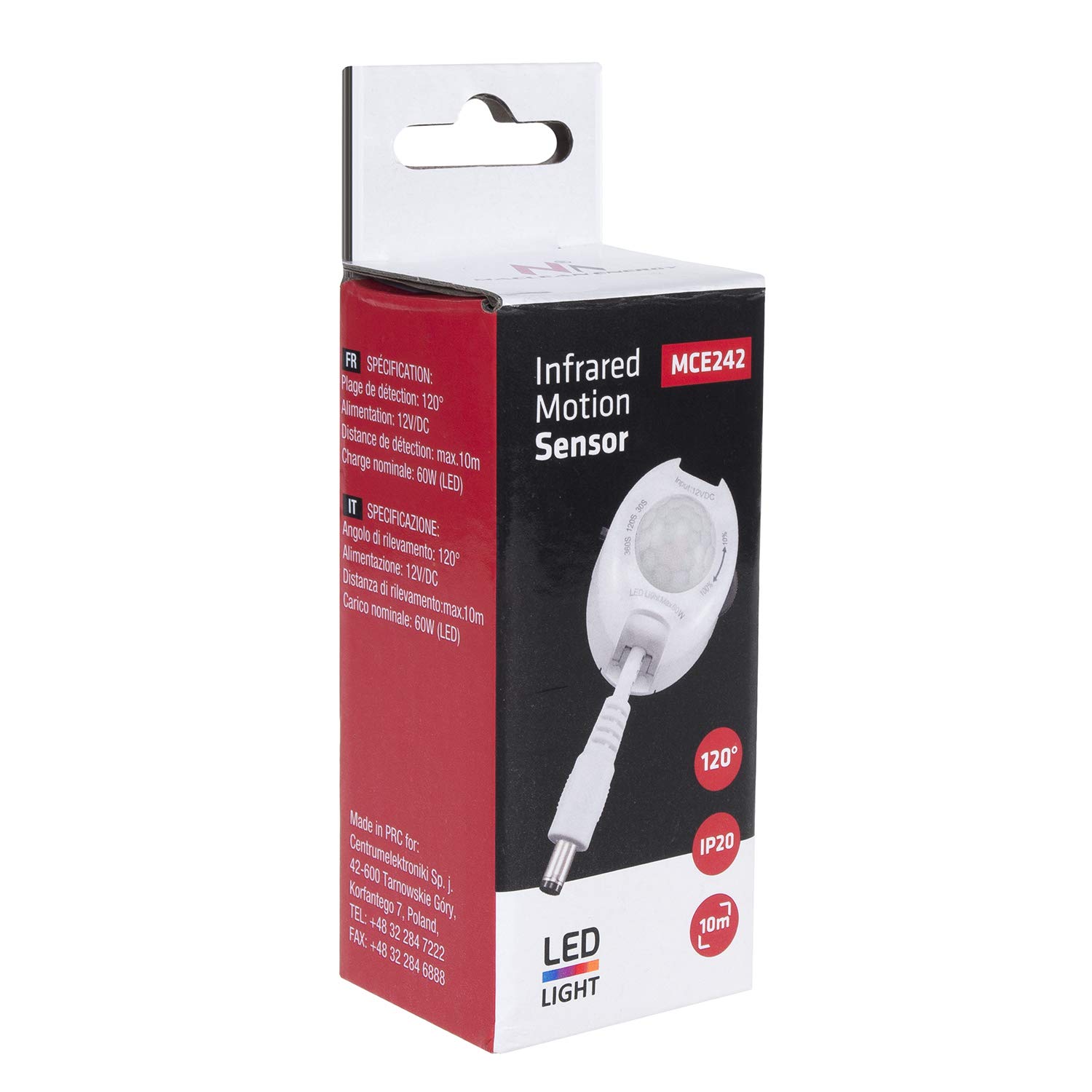 Maclean Energy Bewegungsmelder LED 120° 10m dimmbar