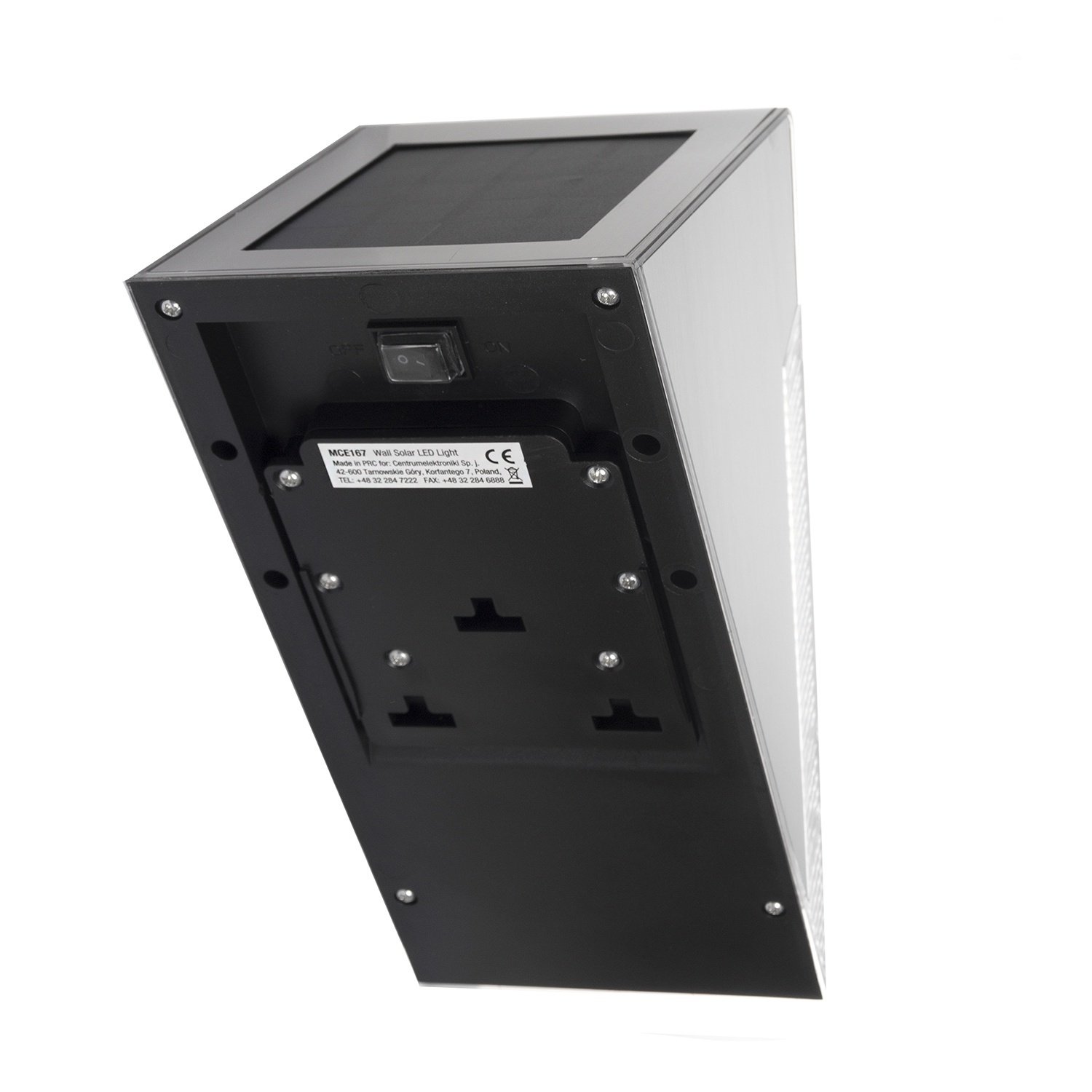 Maclean Energy MCE167 Solarlampe Edelstahl Bewegungsmelder