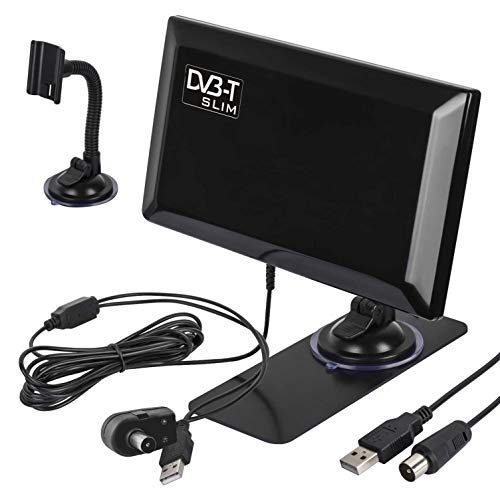 Maclean MCTV-948 Zimmerantenne aktiv DVB-T2 USB Saugnapf