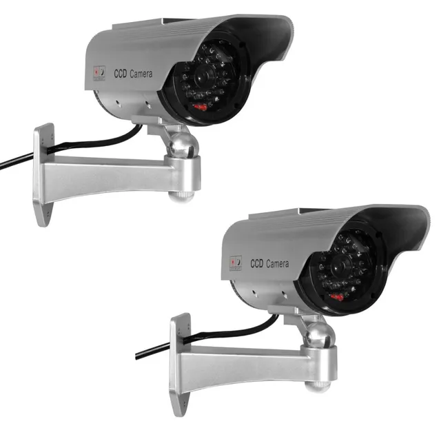Maclean SOL1200 Kamera Attrappe Solar LED 2x Stück wetterfest