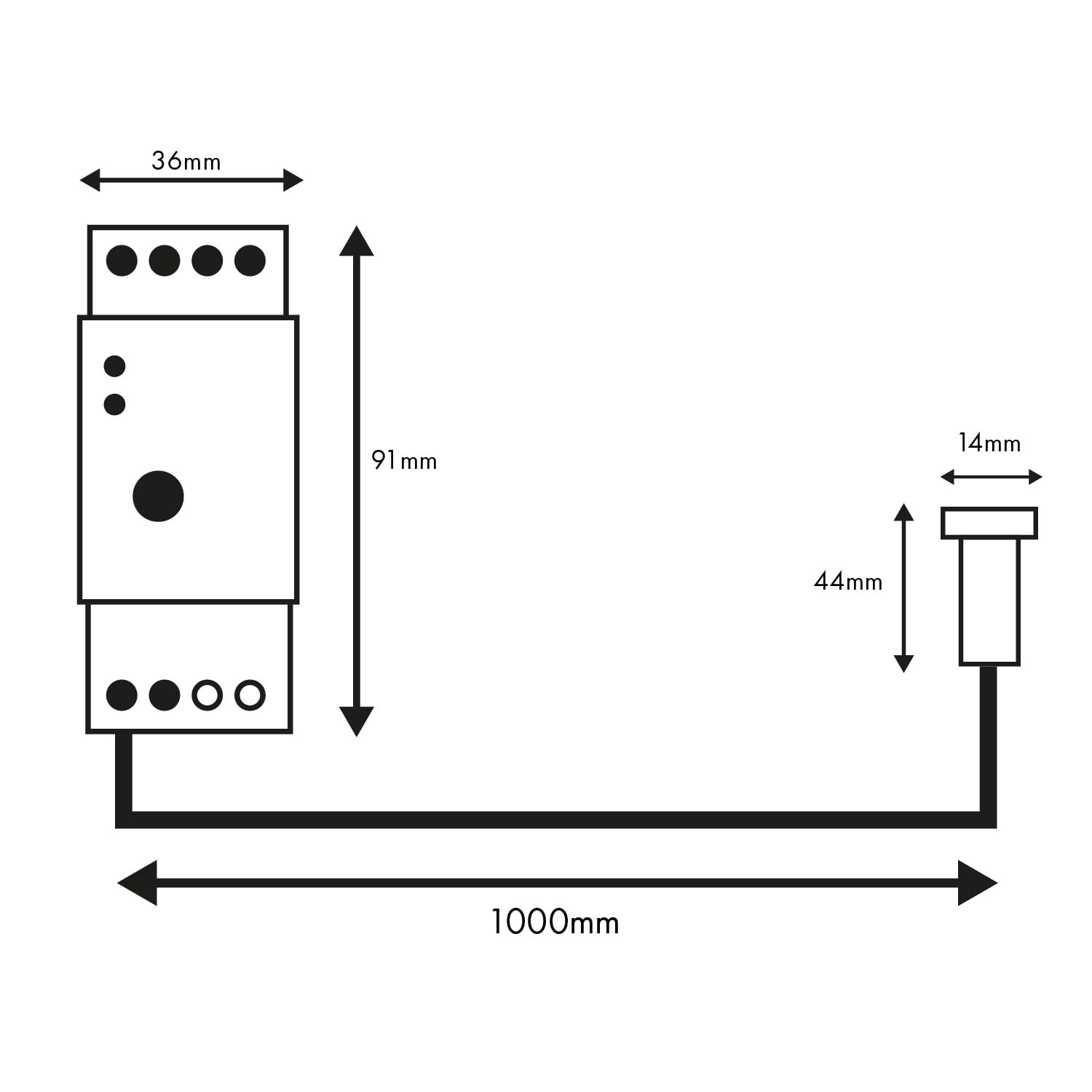 Maclean MCE83 Dämmerungssensor Hutschiene Externe Sonde 20A