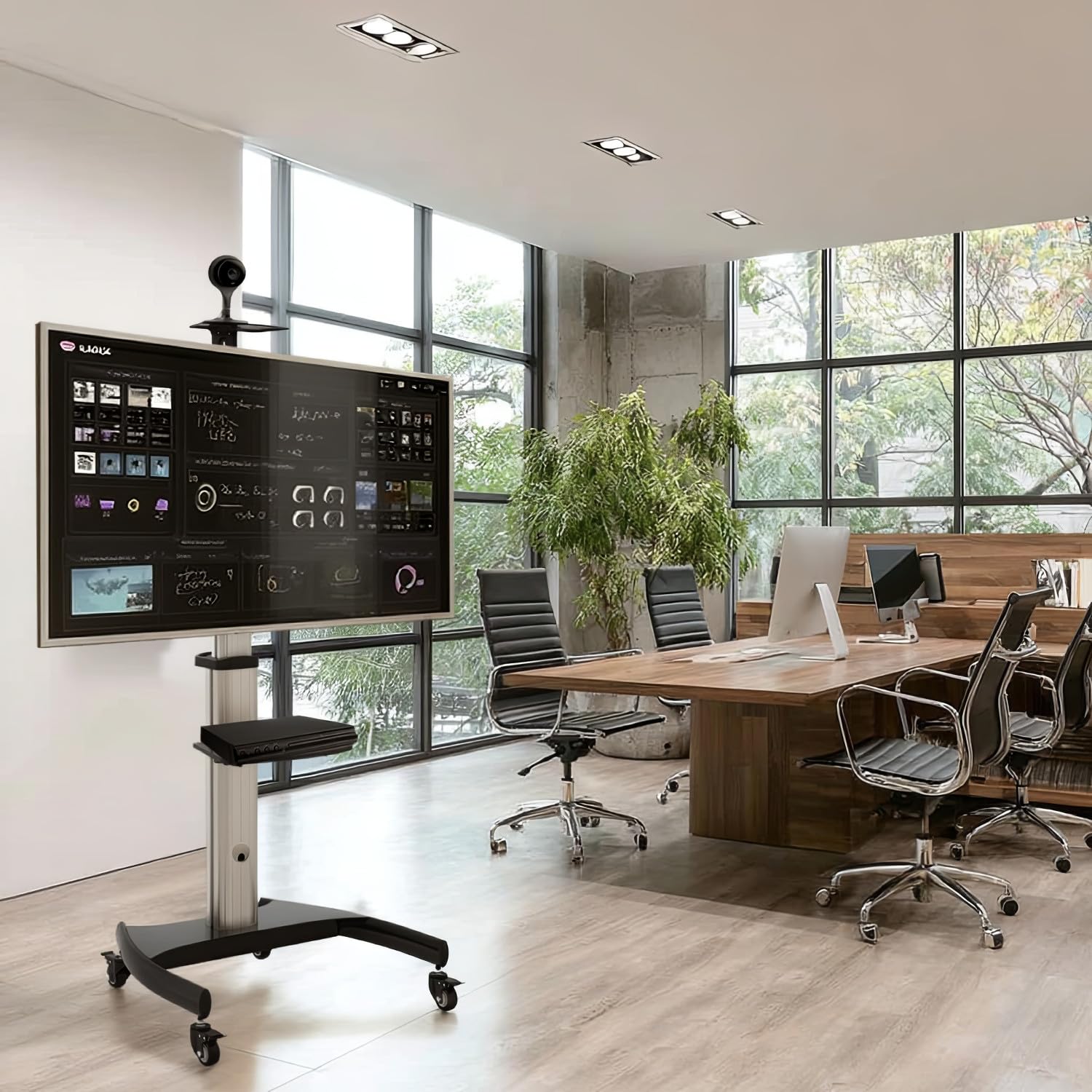 Maclean Energy MC-801 TV-Ständer 70" Rollen höhenverstellbar