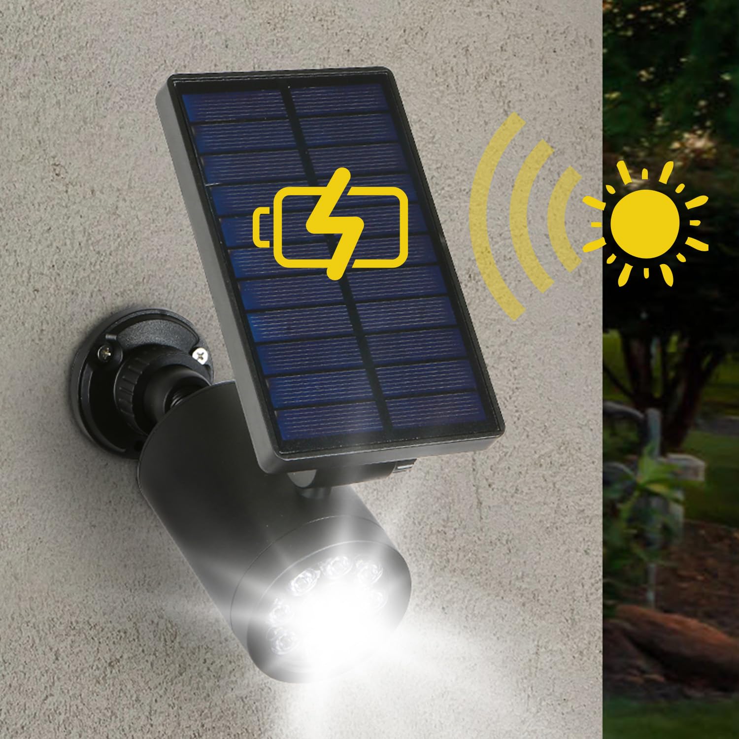 Maclean Solar Kamera-Attrappe IP44 mit LED 1 Stück