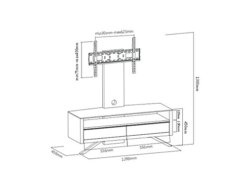 Maclean MC-612 TV Ständer Schwarz 32-55 Zoll 40kg
