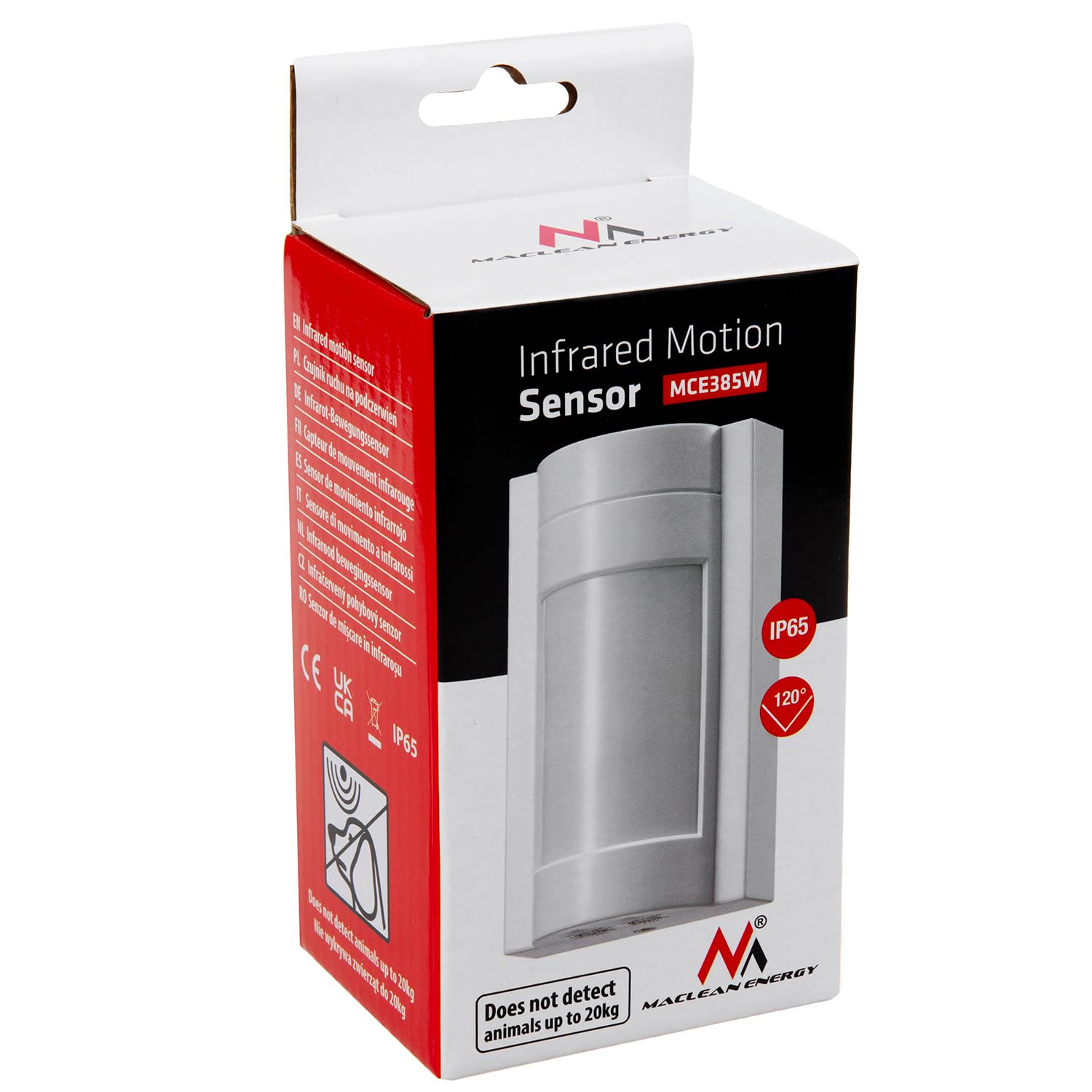 Maclean Energy MCE385 PIR Bewegungsmelder IP65 12m Weiß