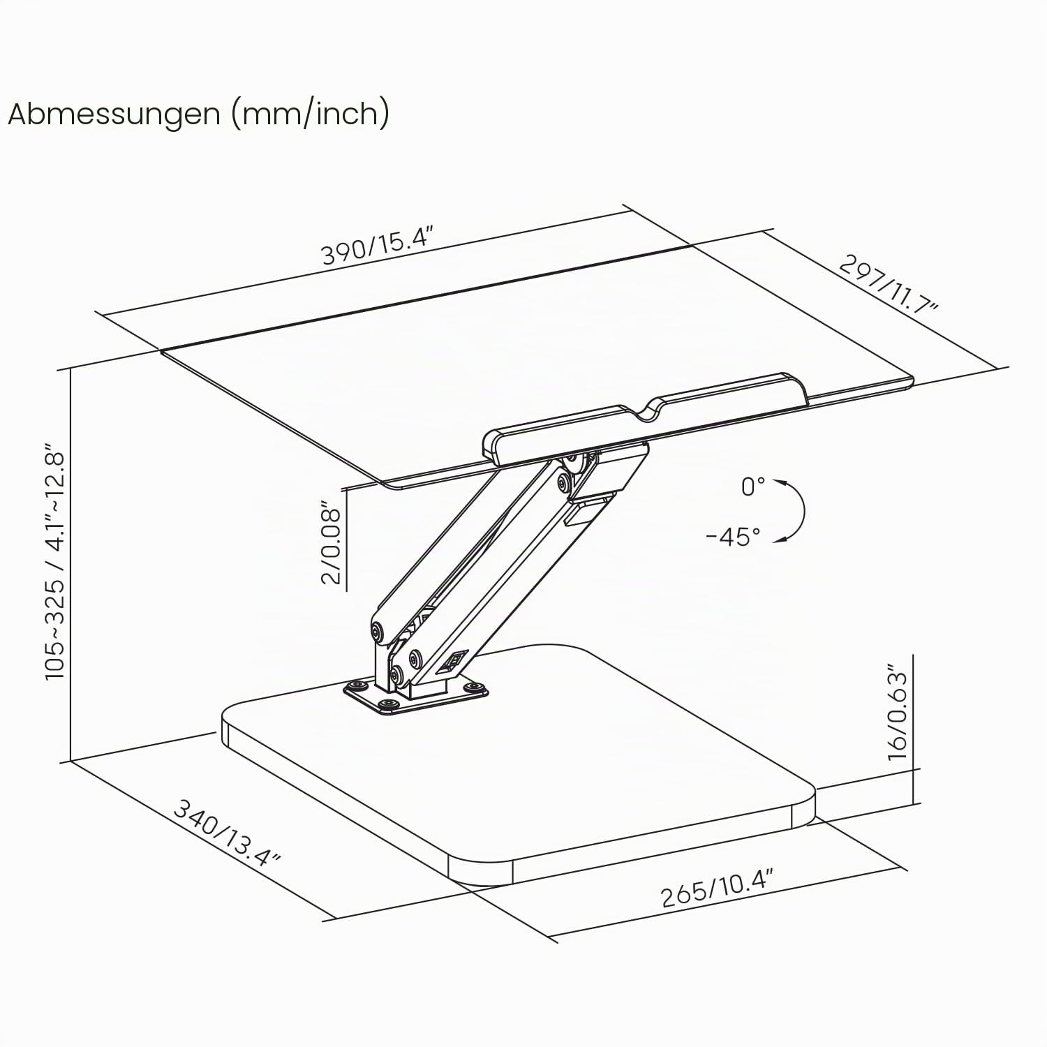 Maclean Brackets MC-493 Monitor-Ständer höhenverstellbar