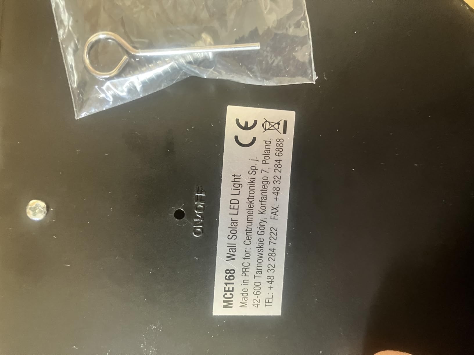 Maclean MCE168 Solarlampe Außen mit Bewegungsmelder IP65