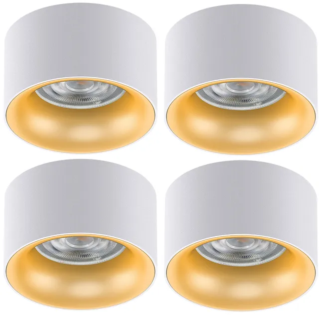 Maclean Energy MCE457 Einbaustrahler 4er Weiß/Gold Warmweiß