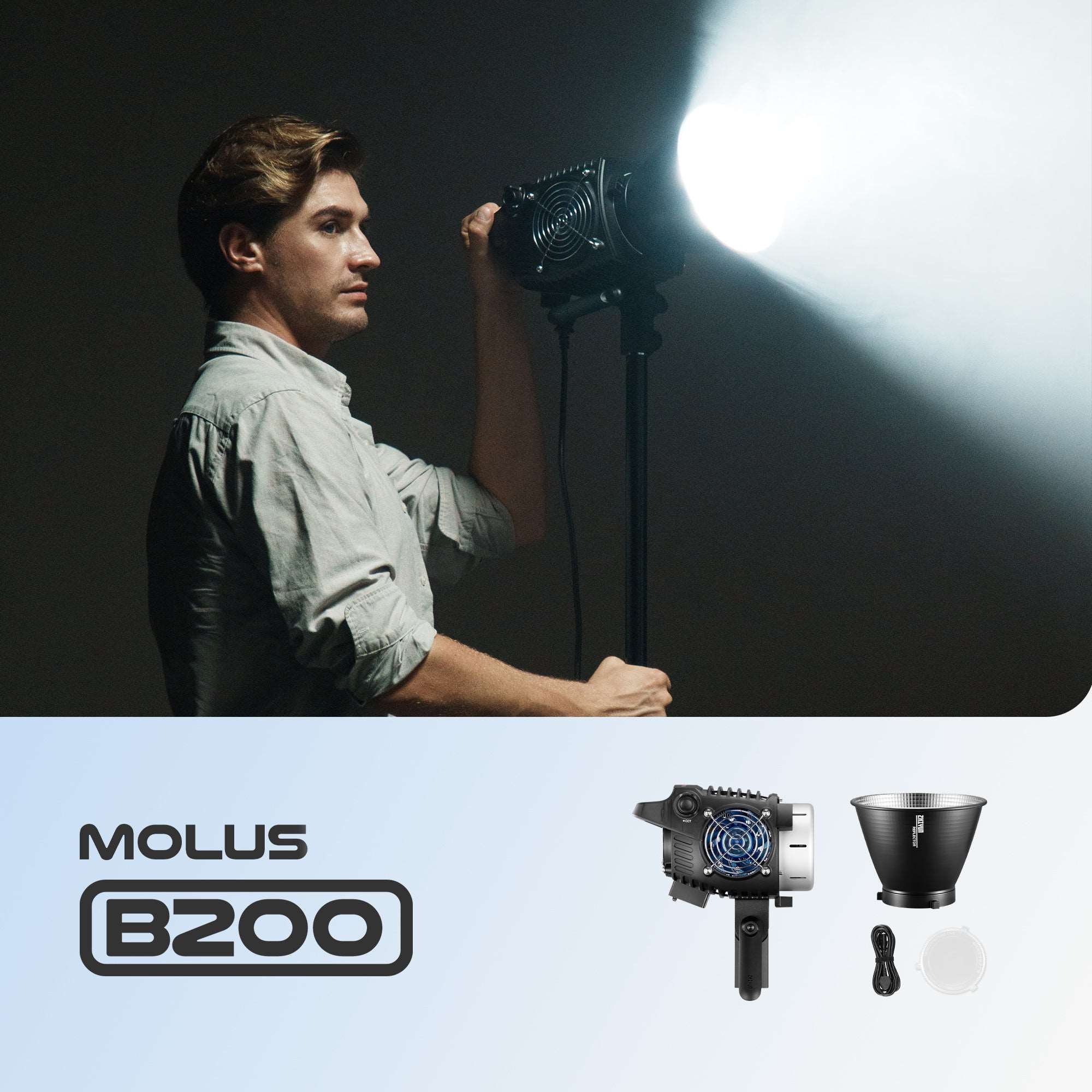 Zhiyun MOLUS B200 200W Videoleuchte Bi-Color EU Bowens