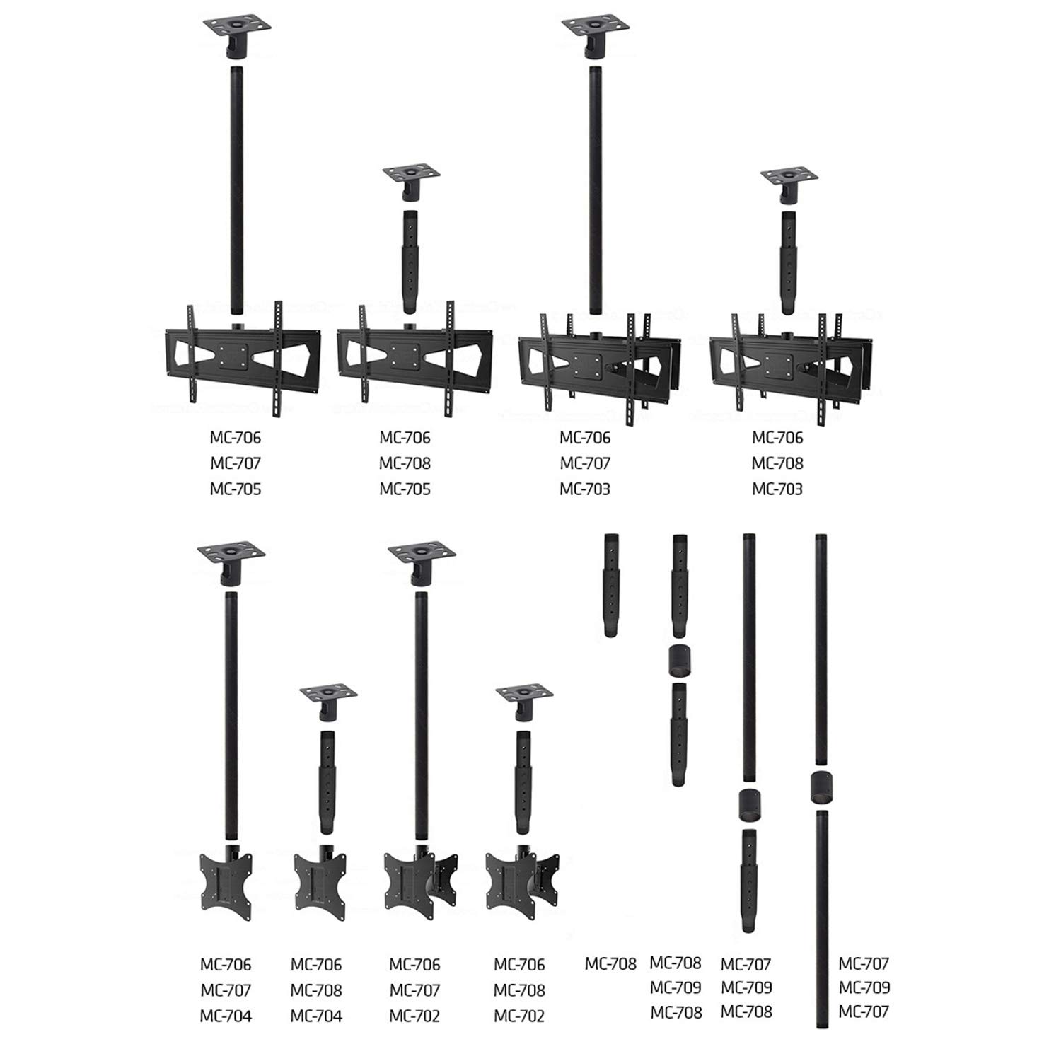 Maclean Brackets MC-708 Teleskop-Verlängerung 280-370mm