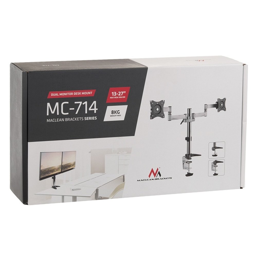 Maclean MC-714 Dual Monitorhalter 13-27 Zoll