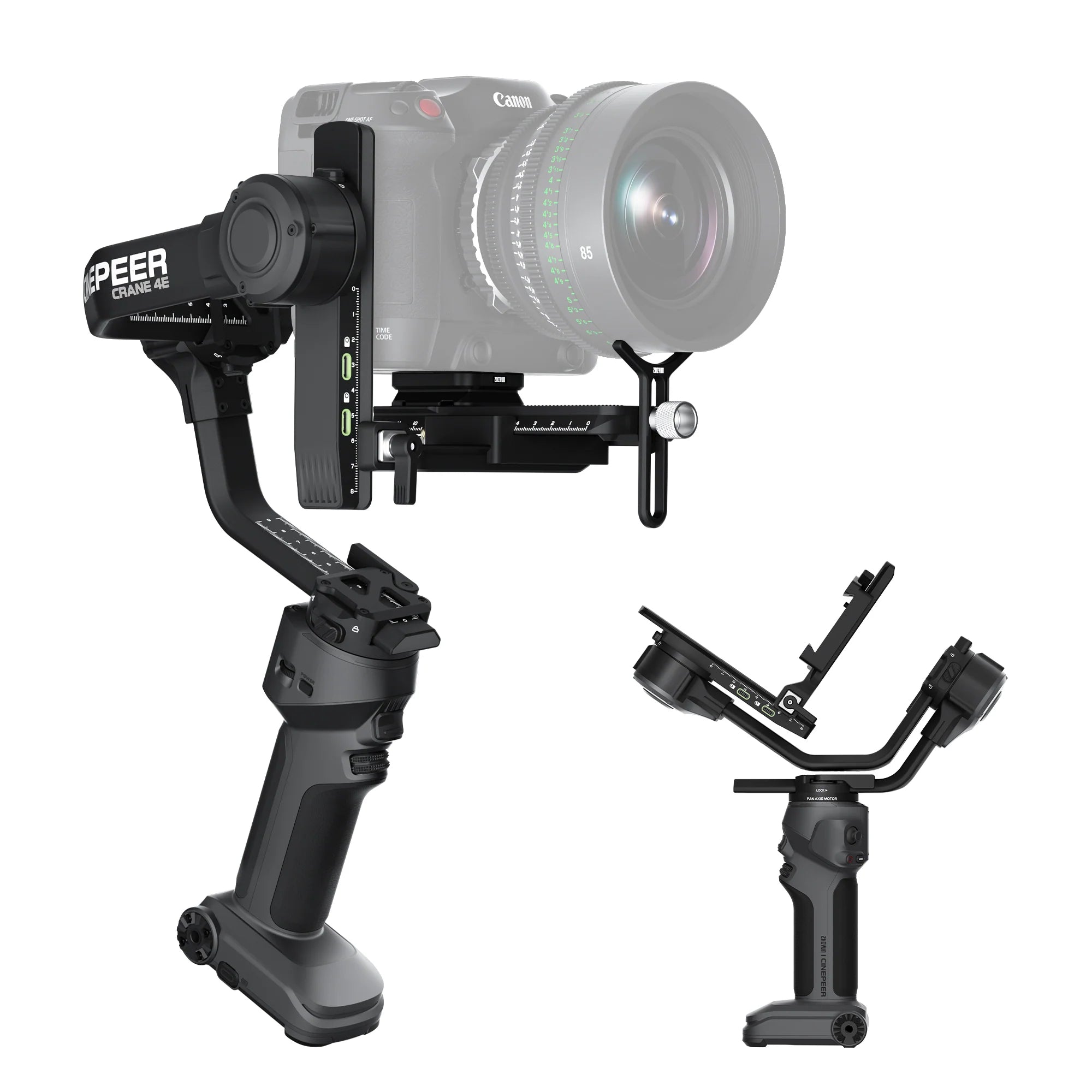Zhiyun Crane 4E Gimbal 3-Achs 4,5kg Vertikal Grau Kamera