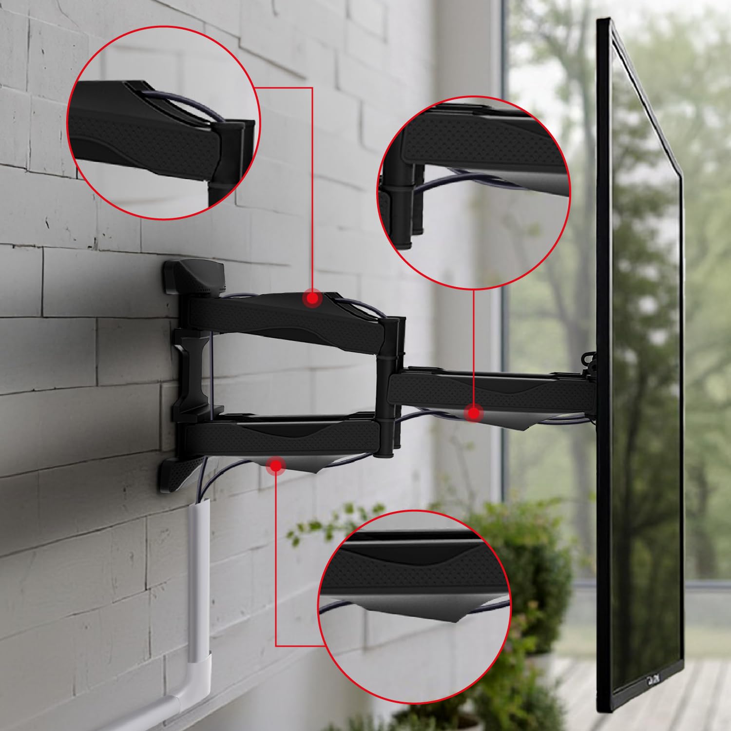 Maclean Brackets TV-Wandhalterung 26-70 Zoll schwenkbar 45 kg