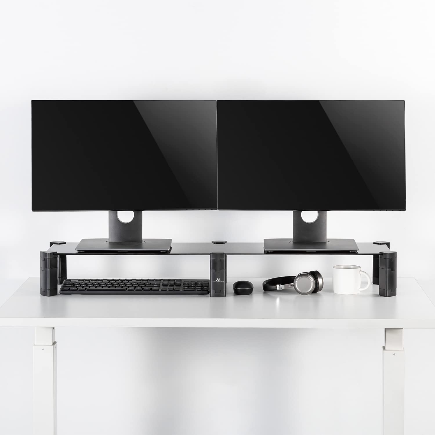 Maclean Brackets MC-936 Doppel-Monitorständer Glas 20kg