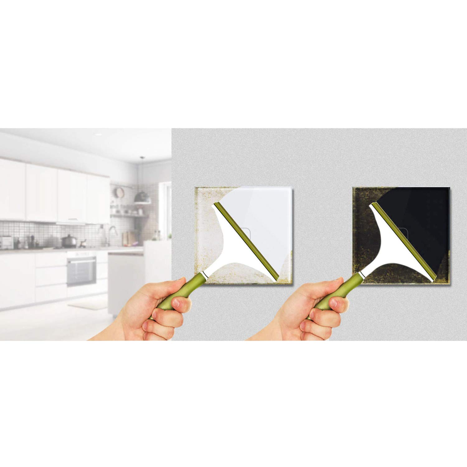 Maclean Energy MCE701W Touch-Lichtschalter weiß 1-fach eckig Glas