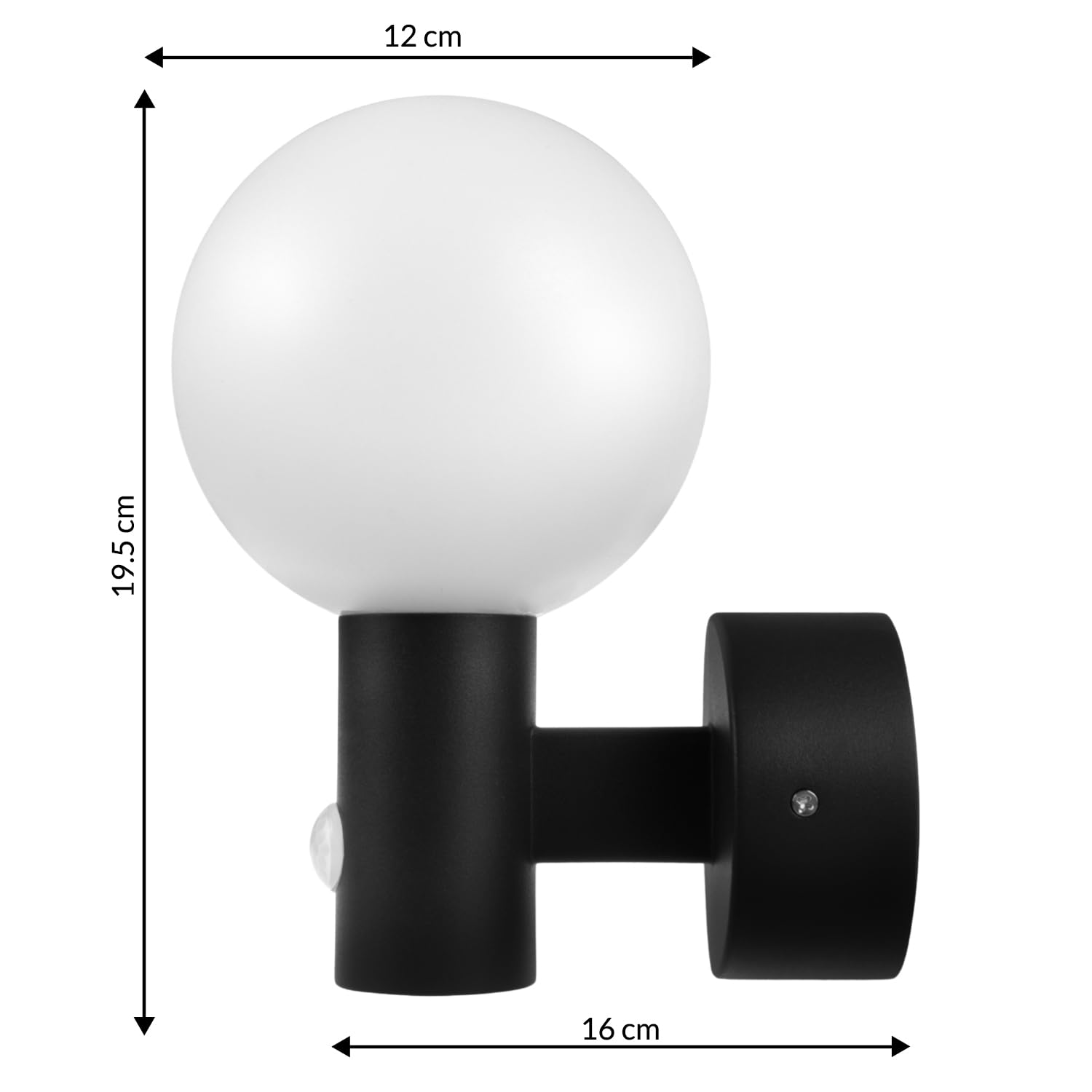 Maclean Energy MCE515 LED Wandleuchte PIR schwarz 15W