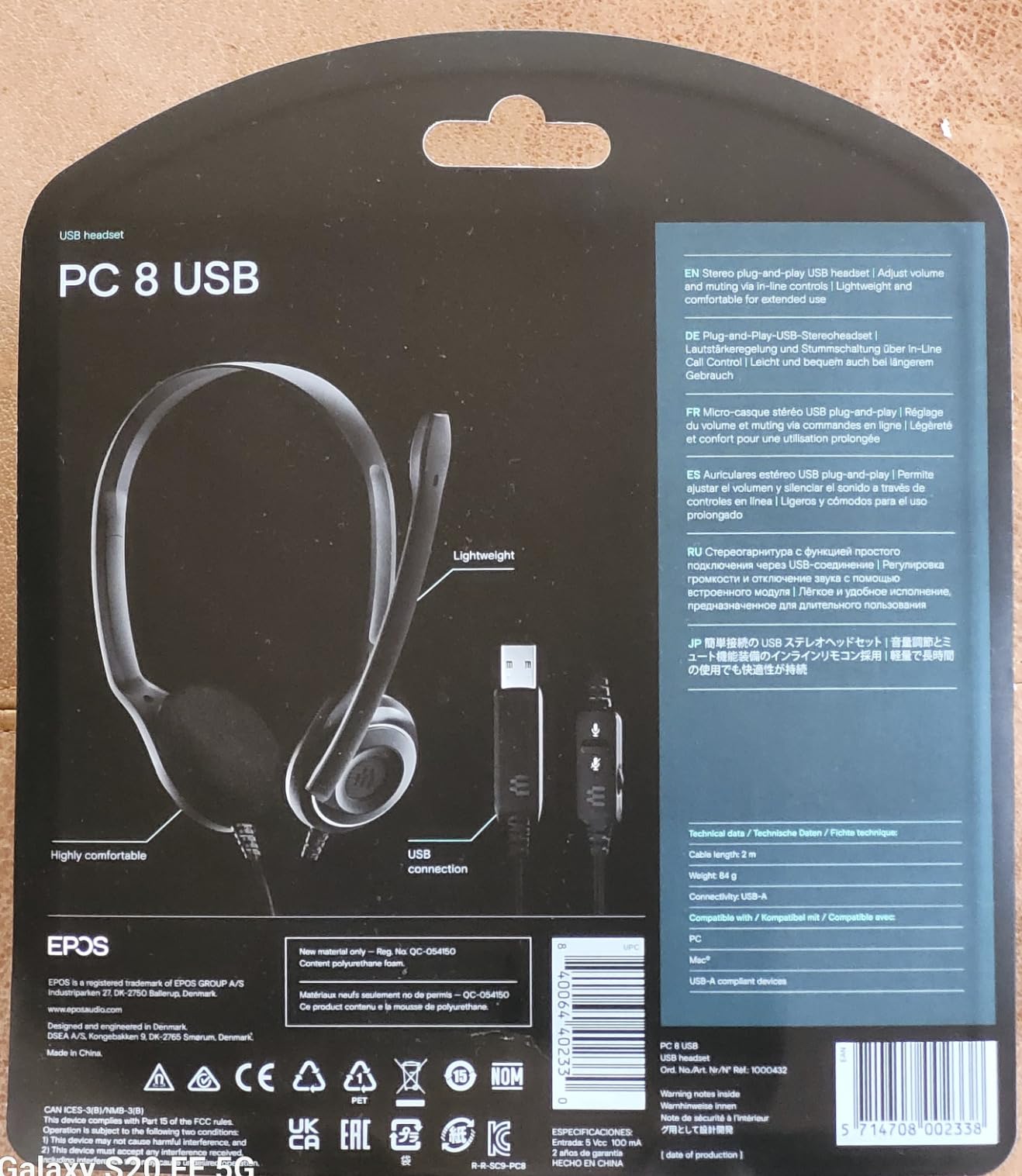EPOS PC 8 USB Headset On-Ear Stereo mit Mikrofon