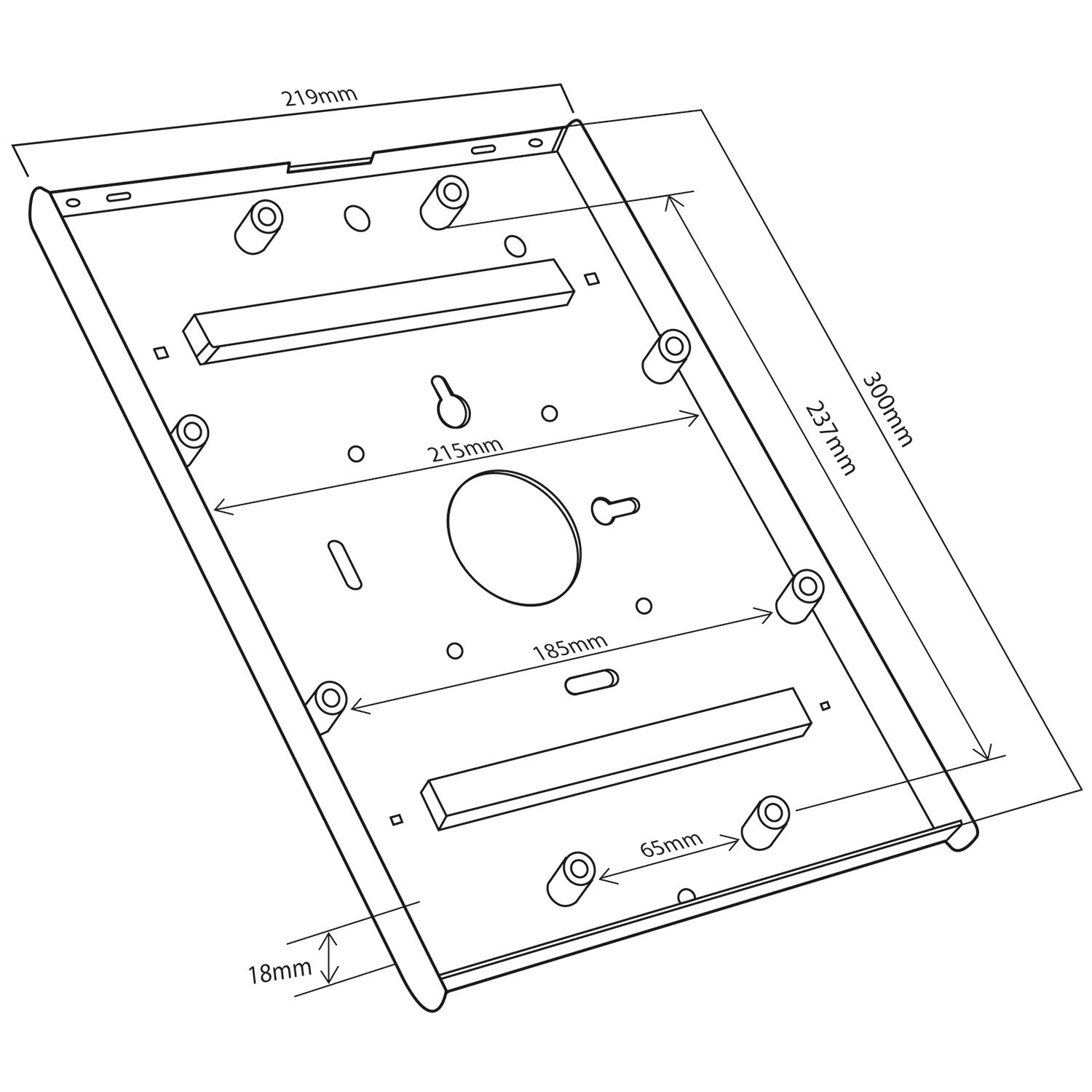 Maclean MC-678 Bodenständer Tablet Halter weiß abschließbar