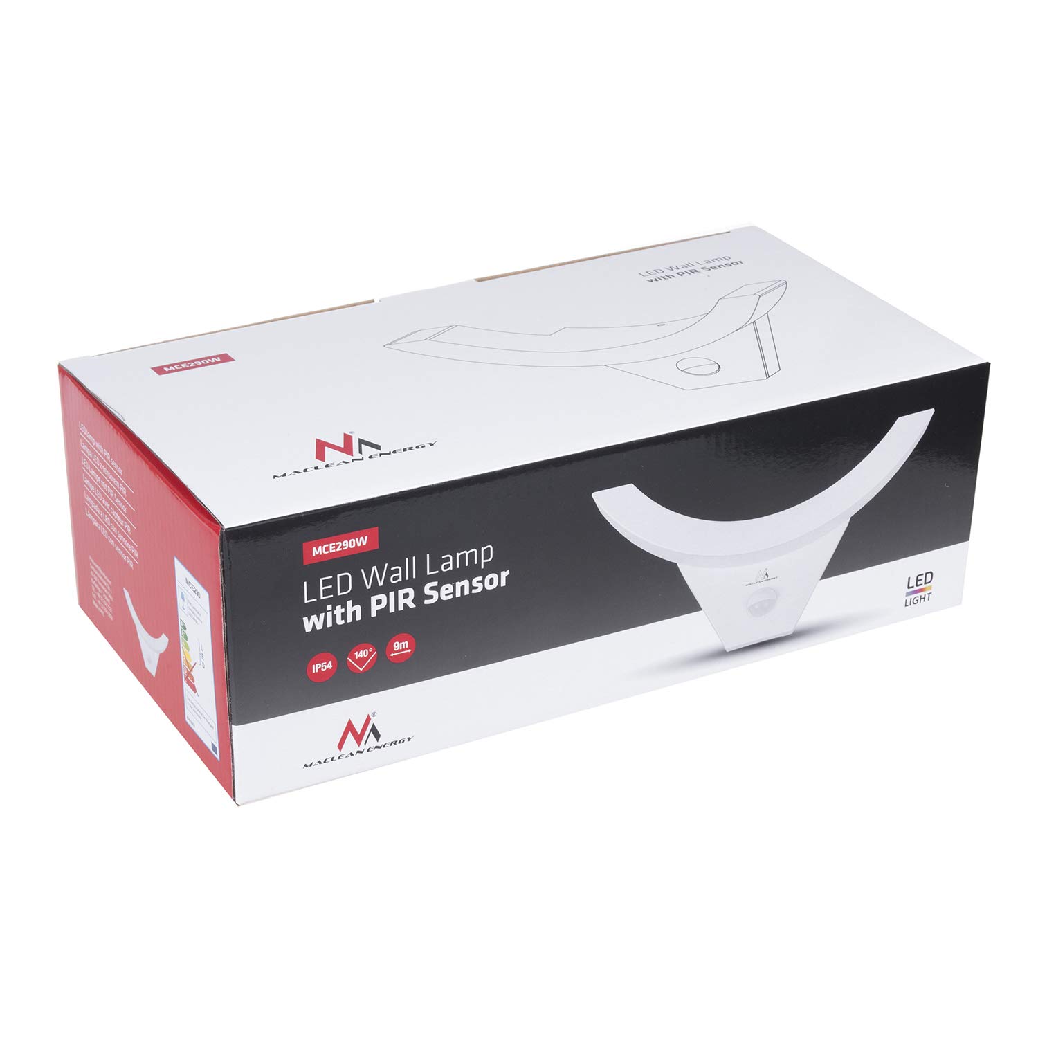 Maclean Energy MCE290 LED Lampe Bewegungsmelder Weiß IP54