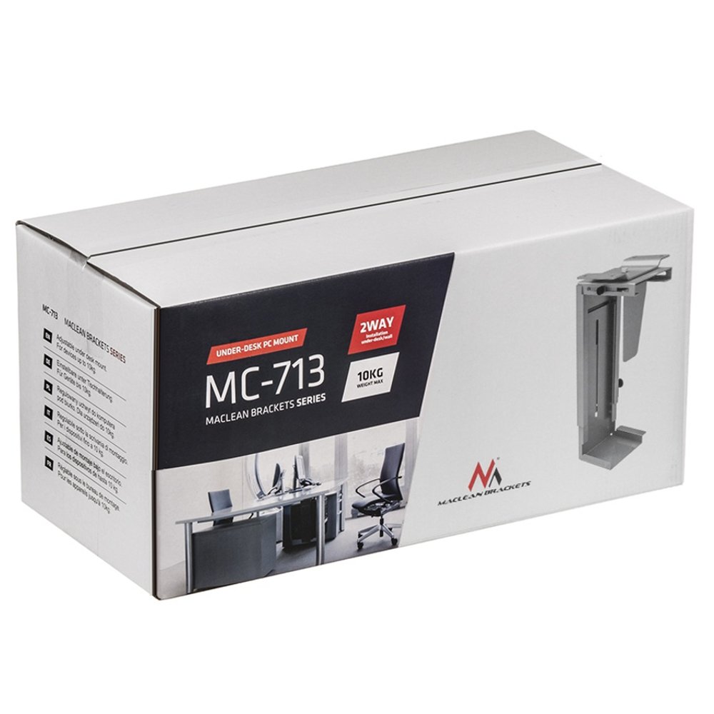 Maclean Brackets MC-713 PC-Halter Silber 10 kg