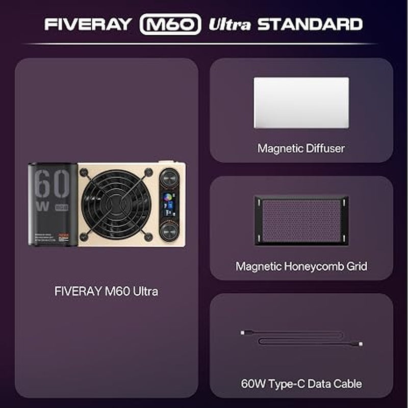 Zhiyun Fiveray M60 Ultra Videoleuchte RGB 60W