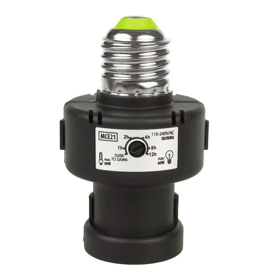Maclean MCE21B E27 Lampenfassung Dämmerungssensor Timer