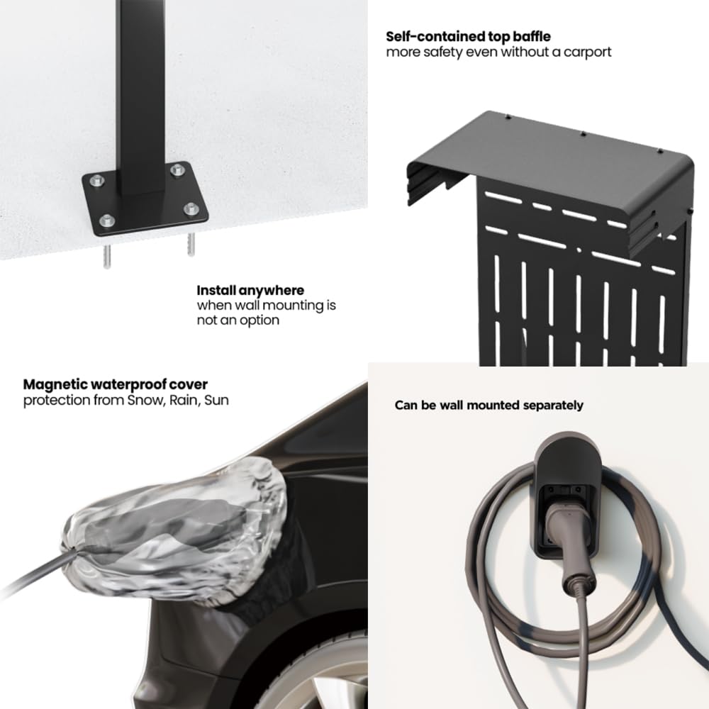 Maclean Energy MCE456 Ladeständer für Wallbox 15 kg Outdoor