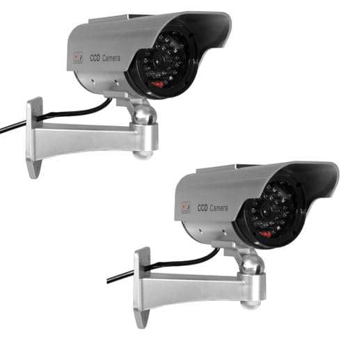 Maclean SOL1200 Kamera Attrappe Solar LED 2x Stück wetterfest