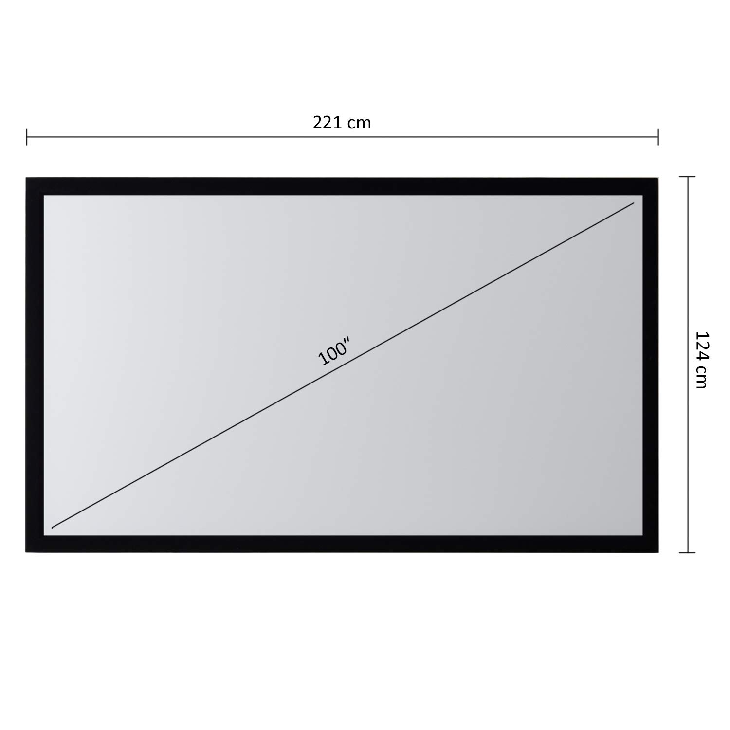 Maclean Brackets MC-921 Rahmenleinwand 100 Zoll 16:9
