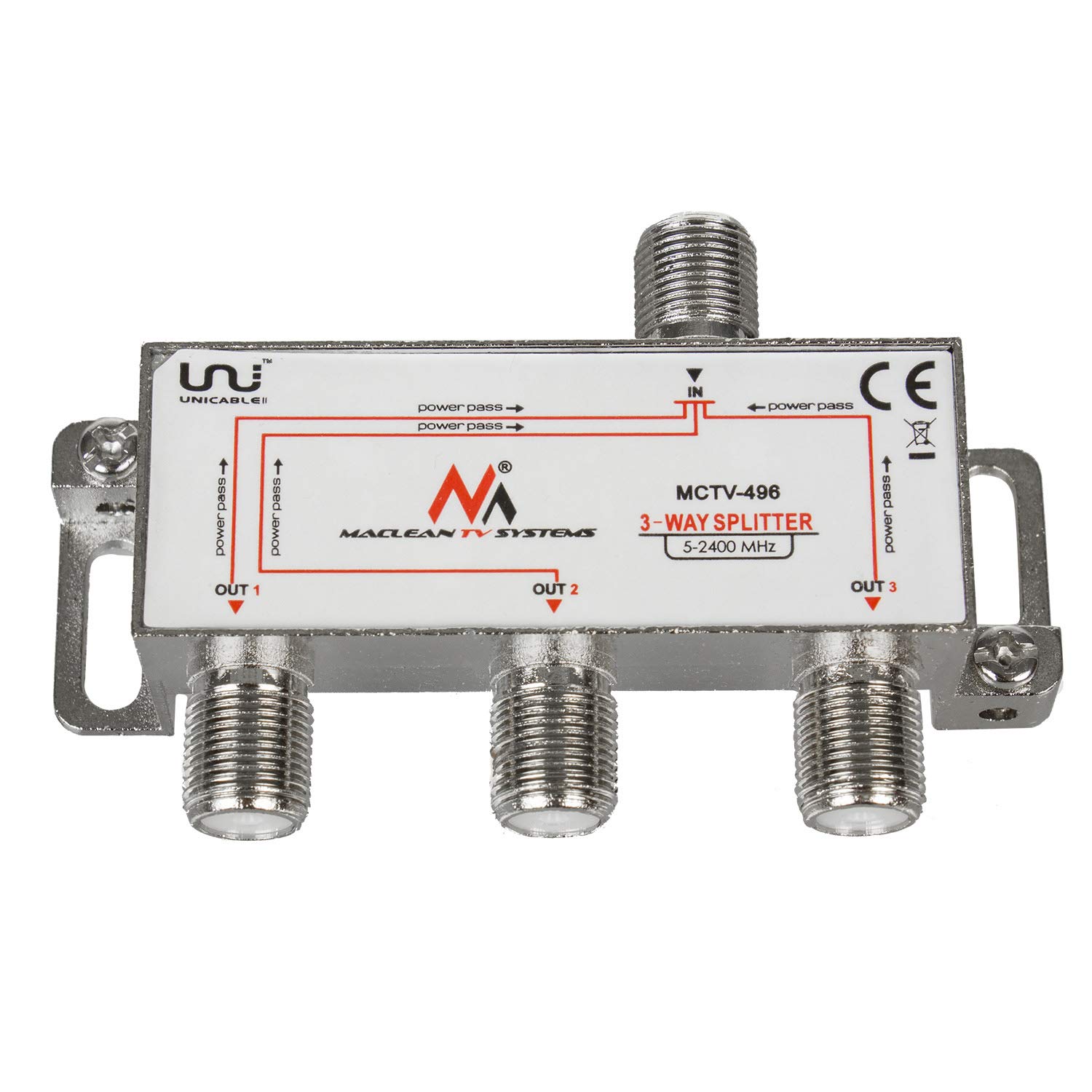 Maclean TV Systems MCTV-496 Sat-Verteiler 3-fach 5-2400MHz