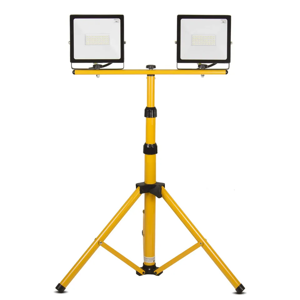 Maclean Energy MCE583 Baustrahlerstativ 62-150cm mit 2x50W