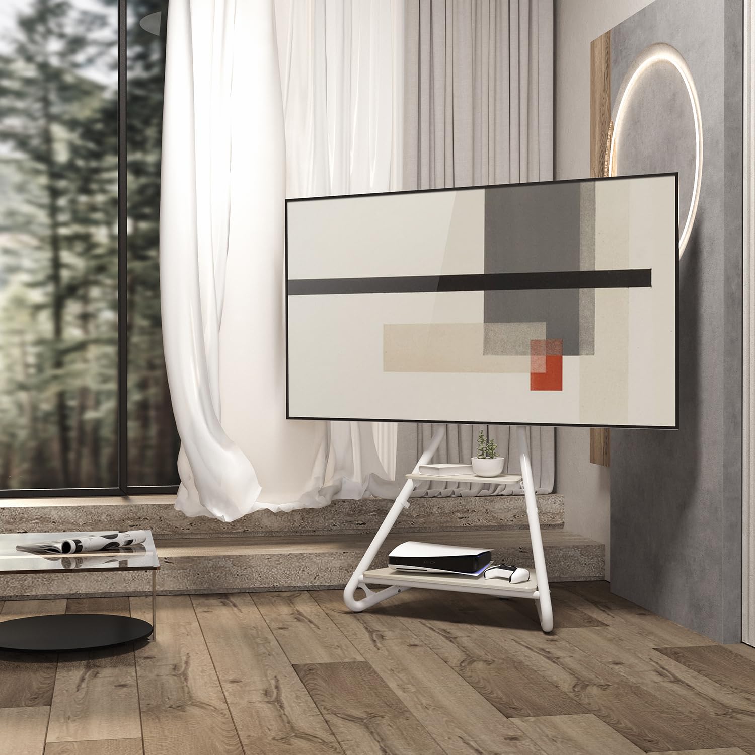 Maclean Brackets MC-455 TV-Ständer Eck Bauhaus 37-75" Holz