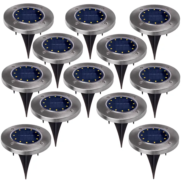 Maclean Energy MCE318 Solar Bodenleuchten 4000K 12er Pack