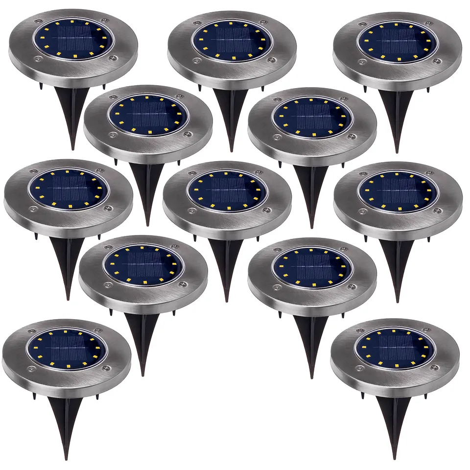 Maclean Energy MCE318 Solar Bodenleuchten 4000K 12er Pack