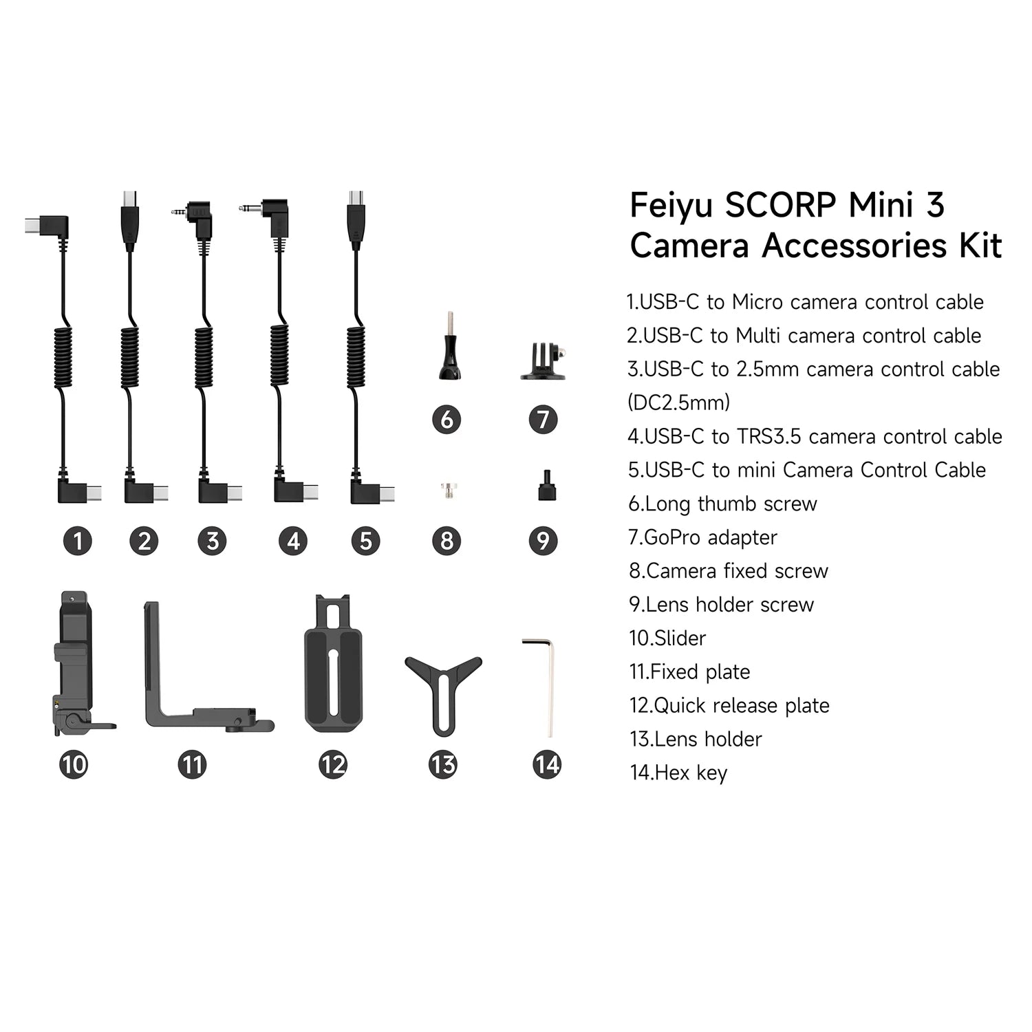 Feiyu SCORP Mini 3 Schnellwechselplatte Zubehör Kit Smartphone